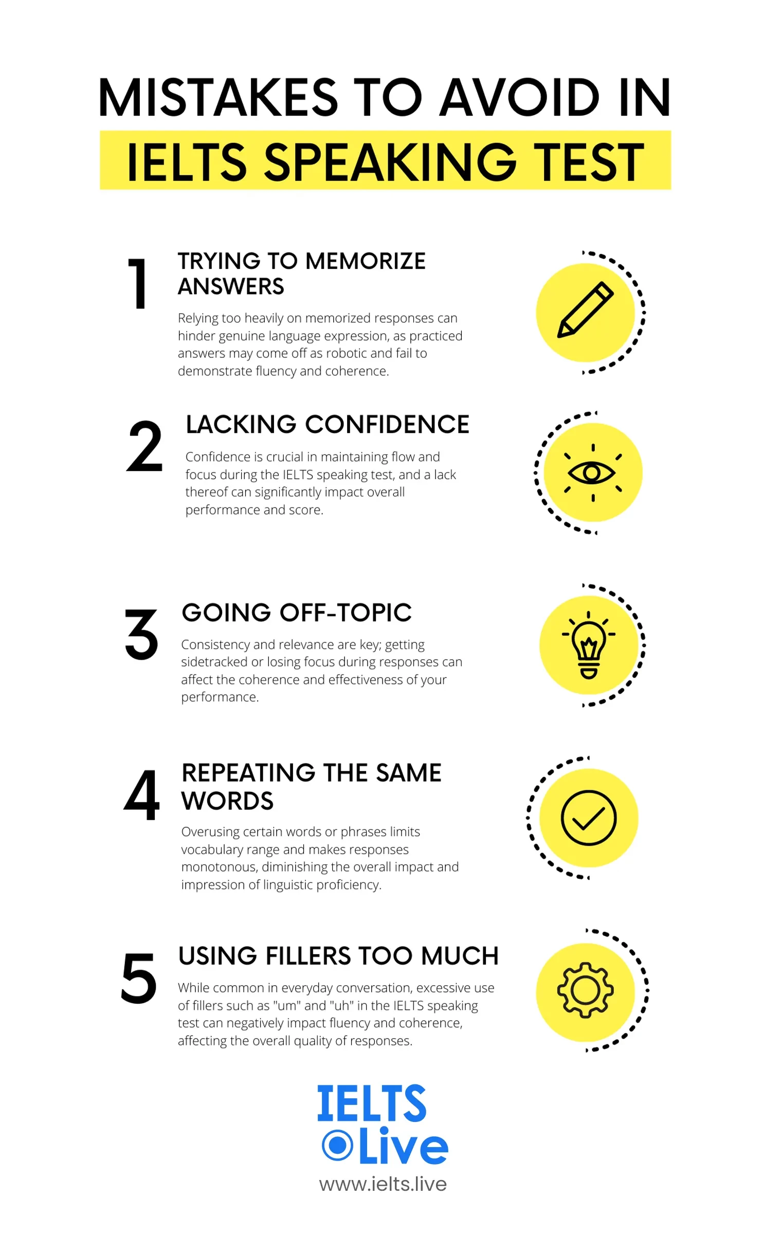 Mistakes to Avoid in IELTS Speaking Test
